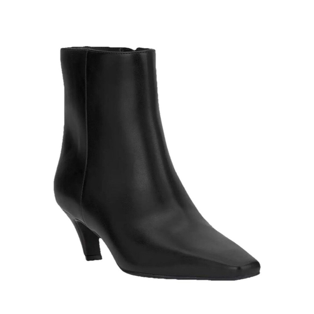 I.N.C. International Concepts Womens Sareya Mid-Heel Boots Black Smooth size 9.5